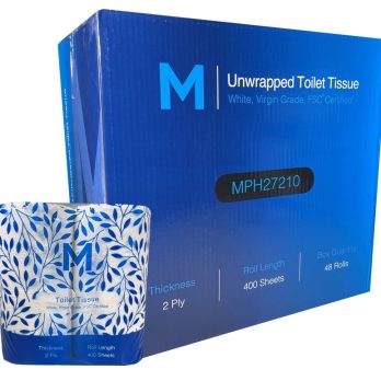 Unwrapped  2ply Toilet Tissue 400 sheets
