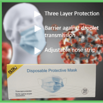 Disposable Protective Face Masks (50 pieces)