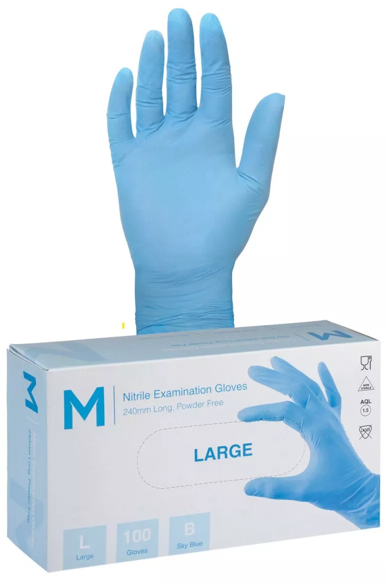 nitrile gloves box of 100